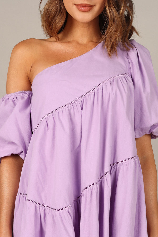 DRESSES @Lottie Off Shoulder Mini Dress - Lilac