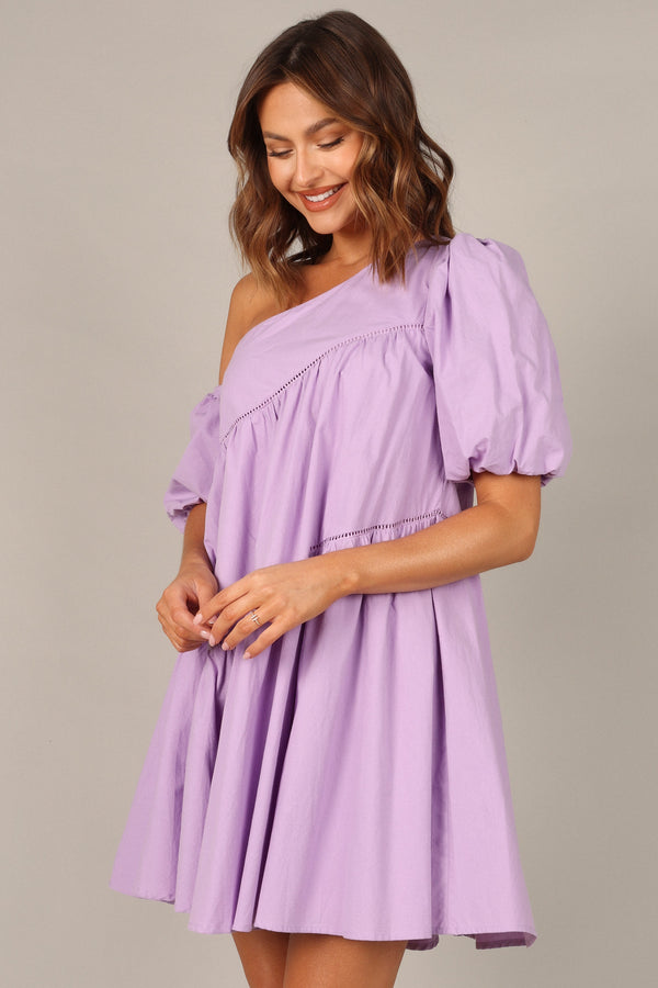 DRESSES @Lottie Off Shoulder Mini Dress - Lilac