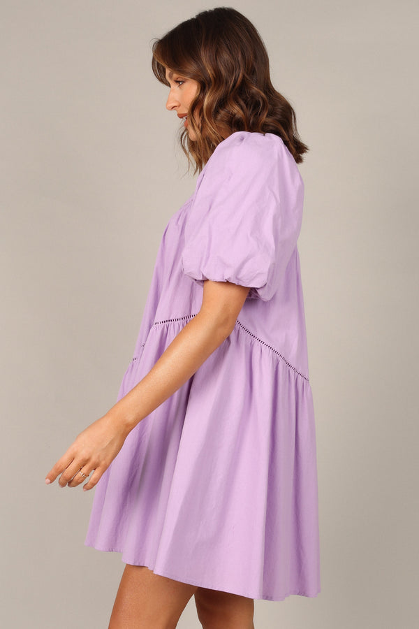 DRESSES @Lottie Off Shoulder Mini Dress - Lilac