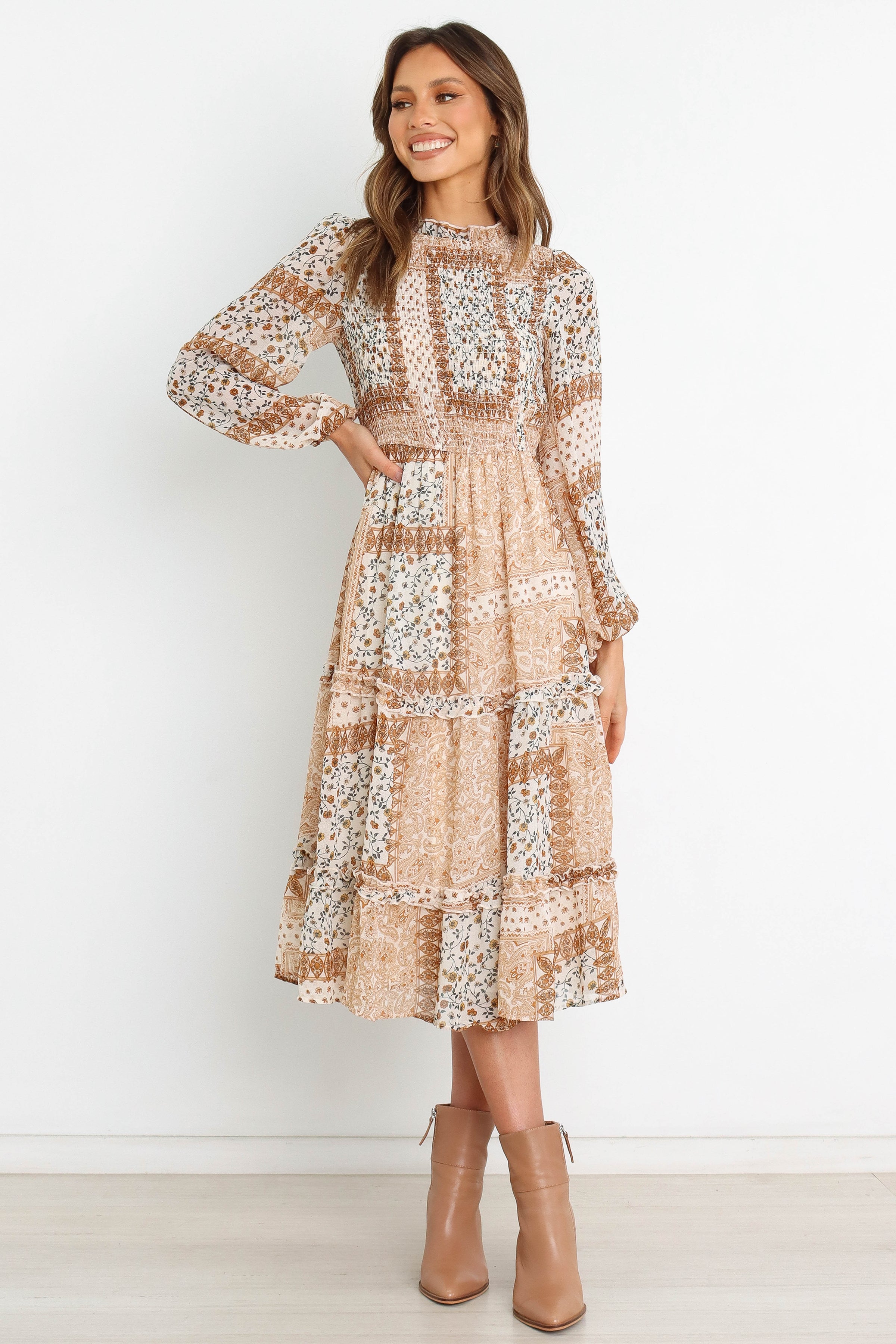 DRESSES @Nassia Dress - Brown