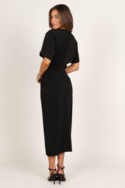 DRESSES @Natalie Midi Dress - Black