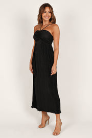 DRESSES @Polly Halterneck Maxi Dress - Black