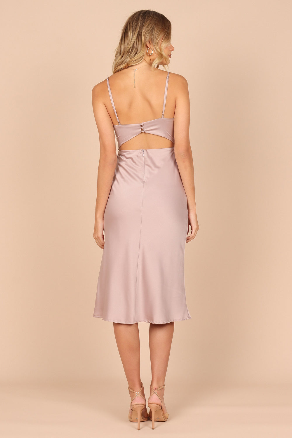 DRESSES @Poppy Cut Out Midi Dress - Lilac