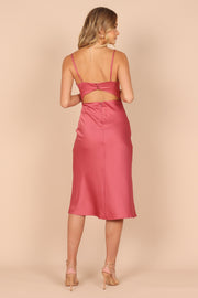 DRESSES @Poppy Cut Out Midi Dress - Rose