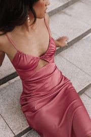 DRESSES @Poppy Cut Out Midi Dress - Rose