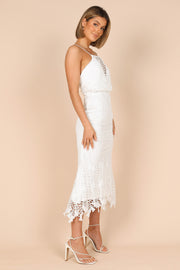 DRESSES @Rosa Lace Midi Dress - White Lace (waiting on bulk)