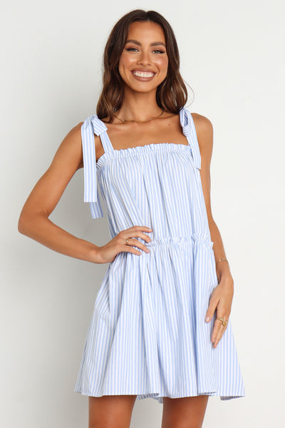 Baby blue clearance stripe mini dress