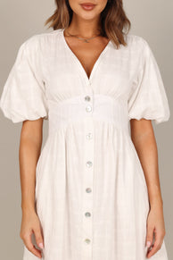 DRESSES @Shelley Midi Dress - White