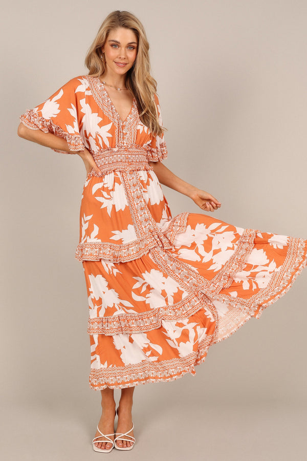 DRESSES @Silvio Maxi Dress - Orange