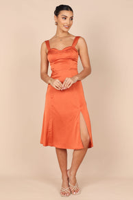 DRESSES @Siobhan Midi Dress - Rust