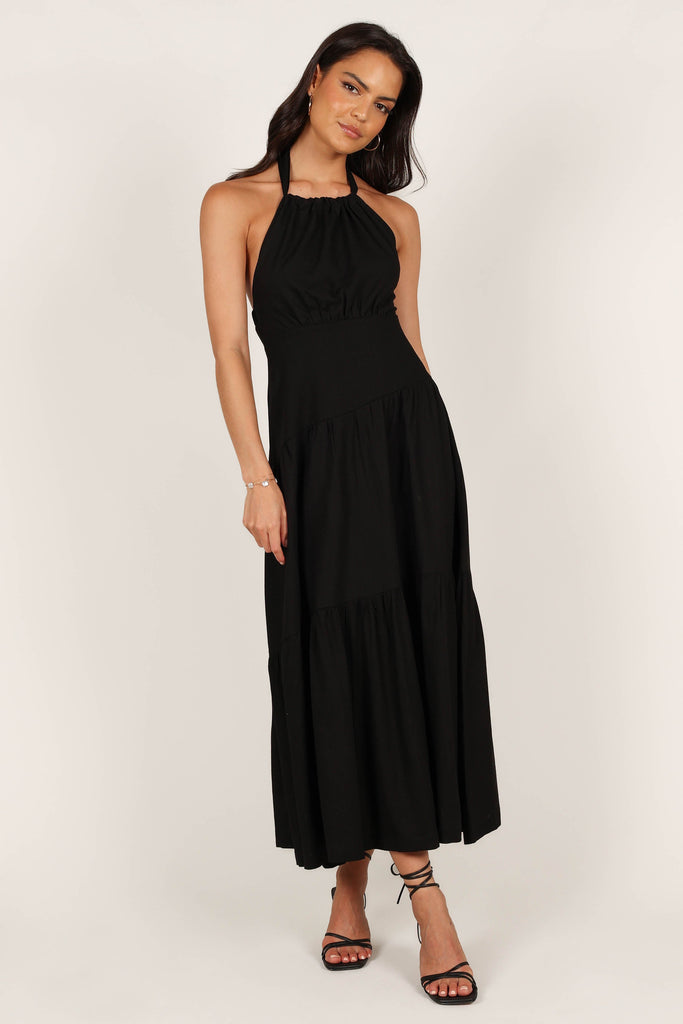 Stefani Midi Dress - Black - Petal & Pup