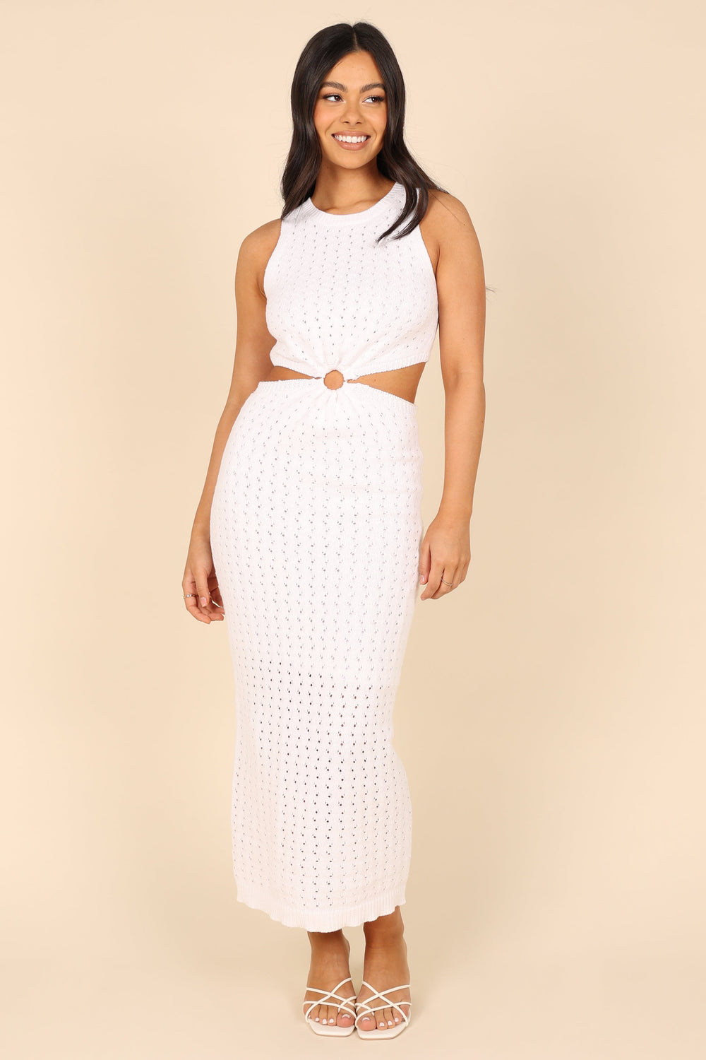 Sunday Crochet Dress White Petal & Pup