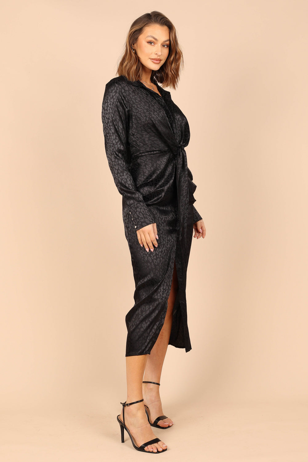 DRESSES @Tanzy Long Sleeve Midi Dress - Black (waiting on bulk)