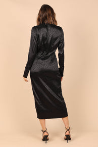 DRESSES @Tanzy Long Sleeve Midi Dress - Black (waiting on bulk)