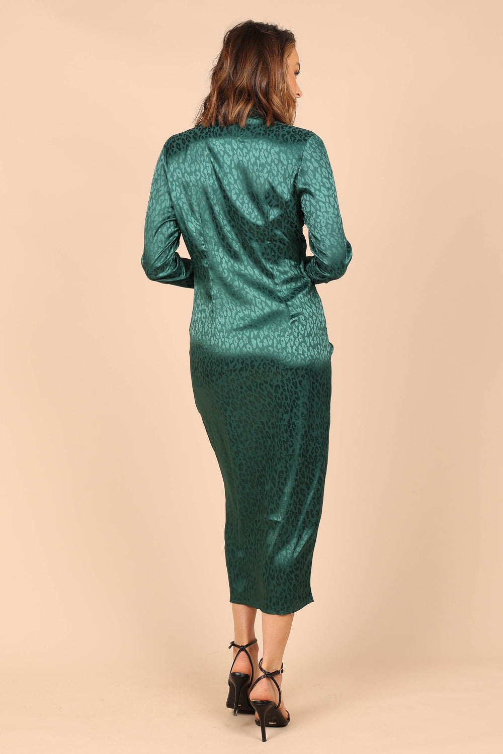 DRESSES @Tanzy Long Sleeve Midi Dress - Emerald (waiting on bulk)
