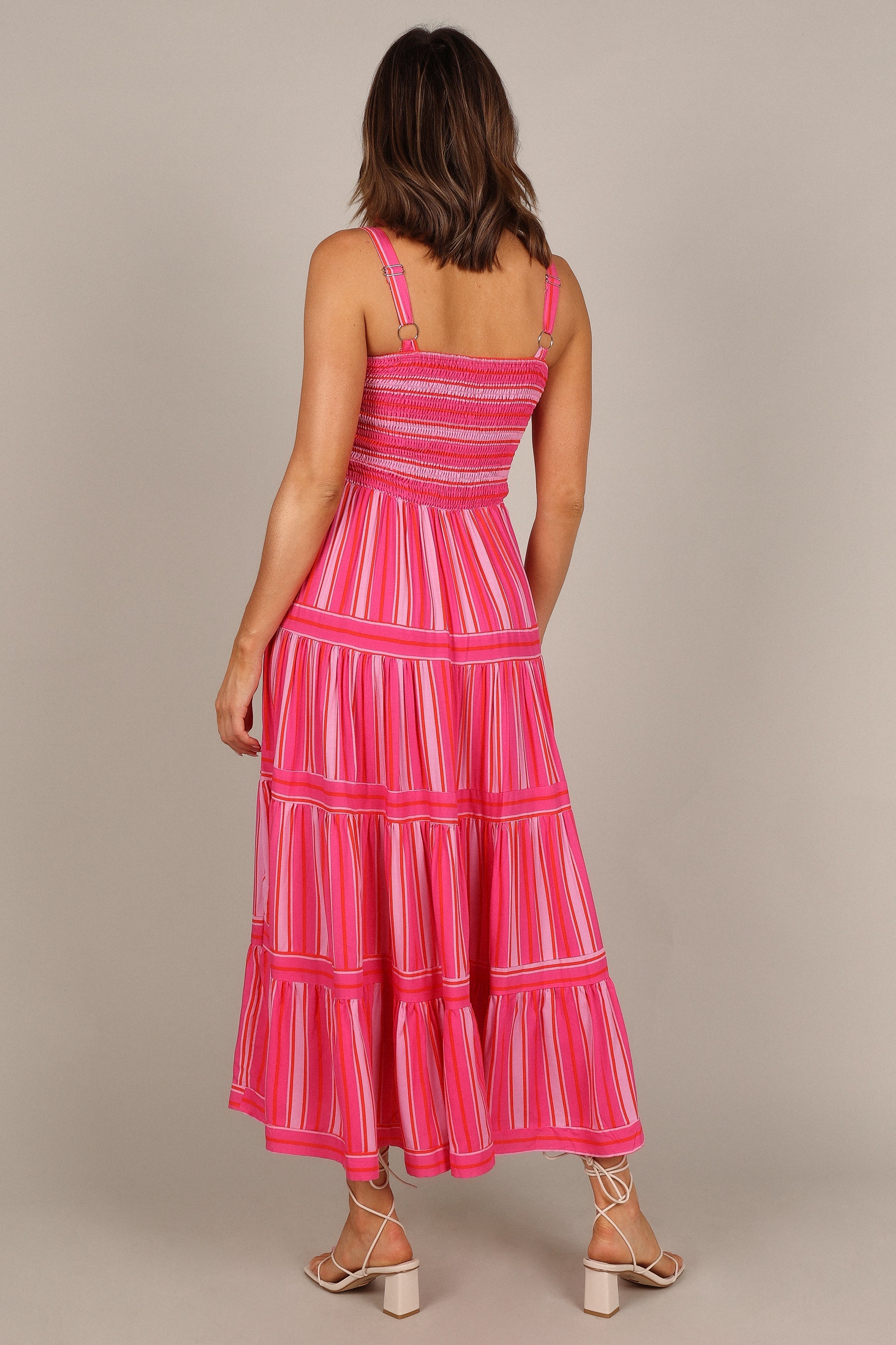 DRESSES @Tasha Maxi Dress - Pink Stripe