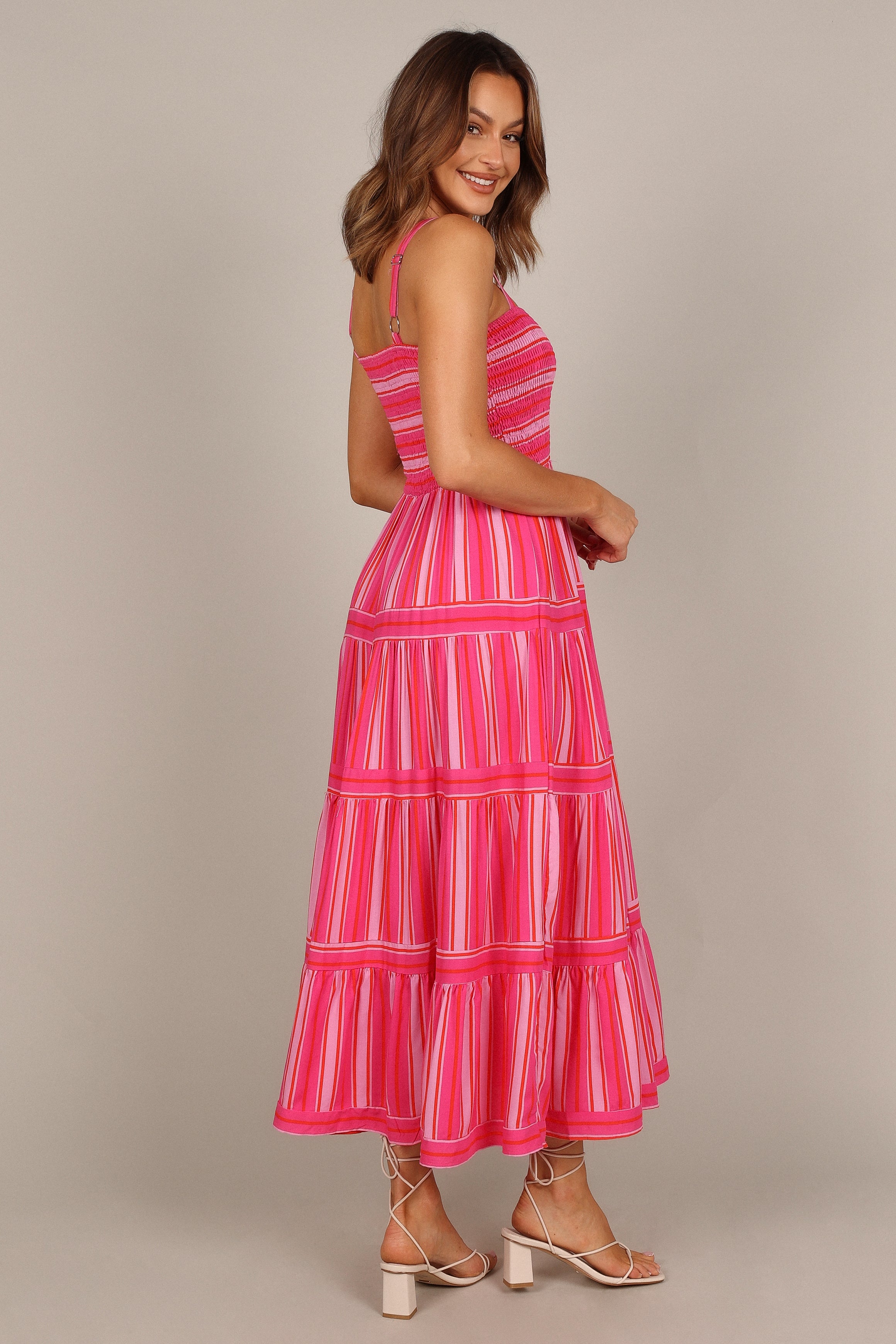 DRESSES @Tasha Maxi Dress - Pink Stripe