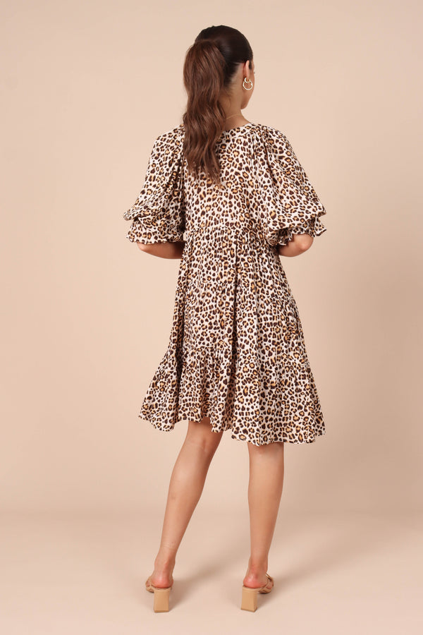 DRESSES @Trishna Mini Dress - Animal Print