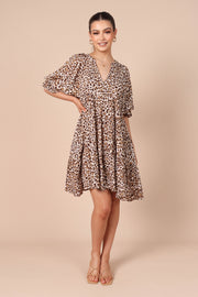 DRESSES @Trishna Mini Dress - Animal Print