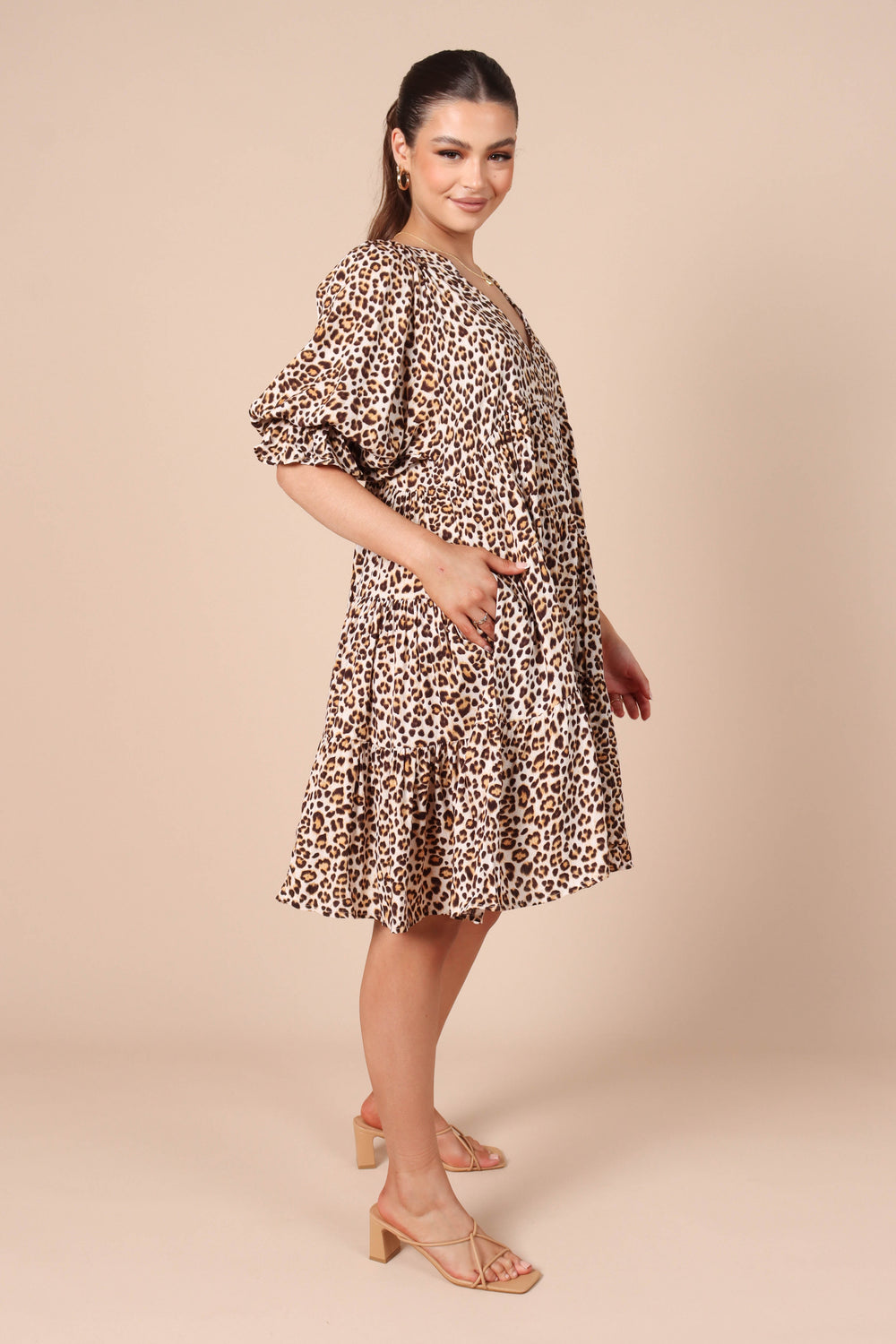 DRESSES @Trishna Mini Dress - Animal Print