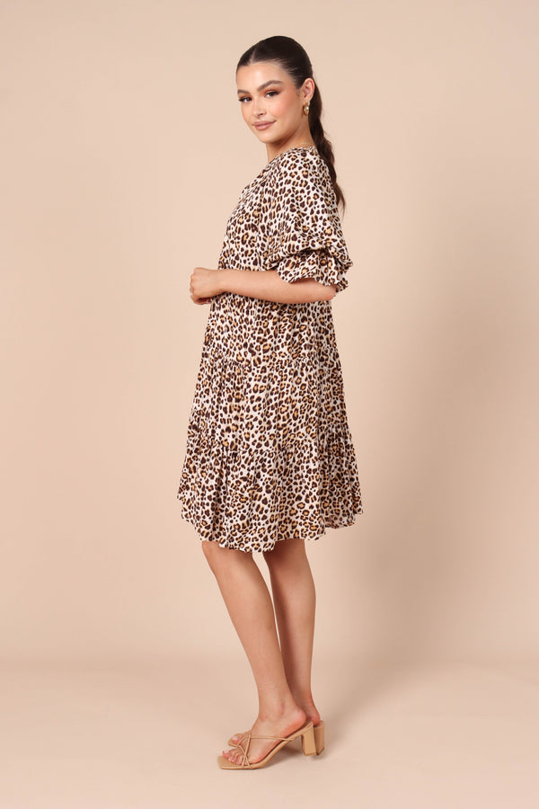 DRESSES @Trishna Mini Dress - Animal Print