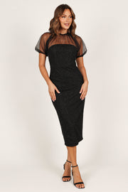 DRESSES Wednesday Midi Dress - Black Sparkle