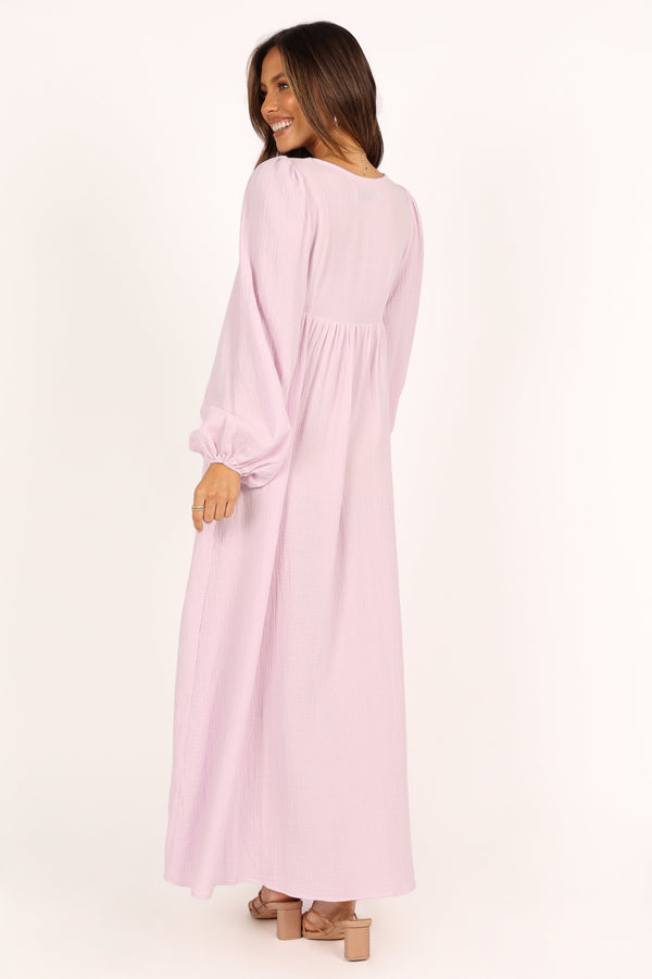 DRESSES @Willow Long Sleeve Maxi Dress - Lilac