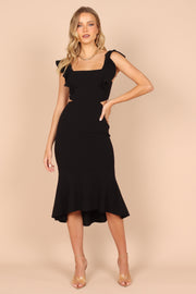 DRESSES @Yvonne Hi Lo Midi Dress - Black