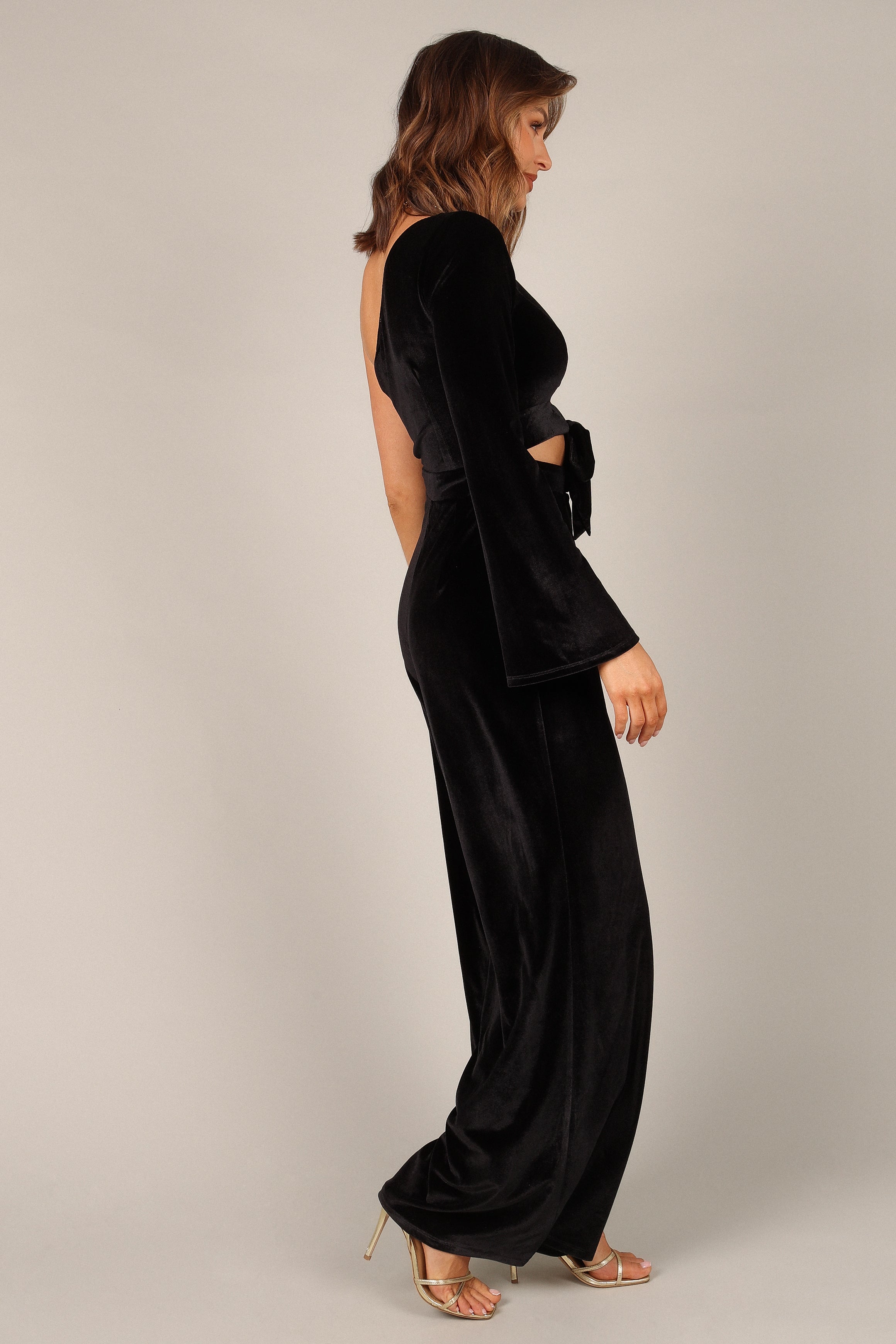 JUMPSUITS @Avery Velvet Jumpsuit - Black
