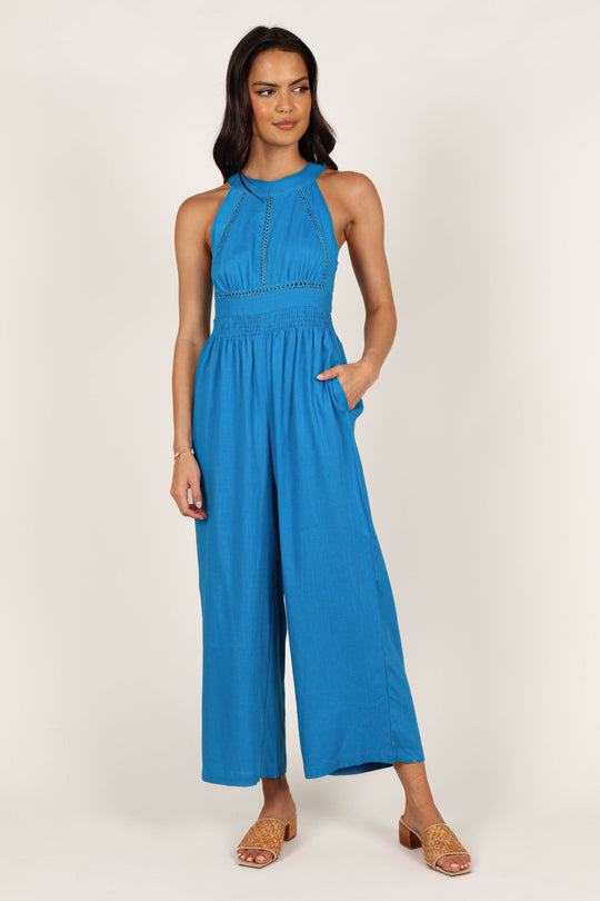 Farrah Jumpsuit Blue Petal & Pup