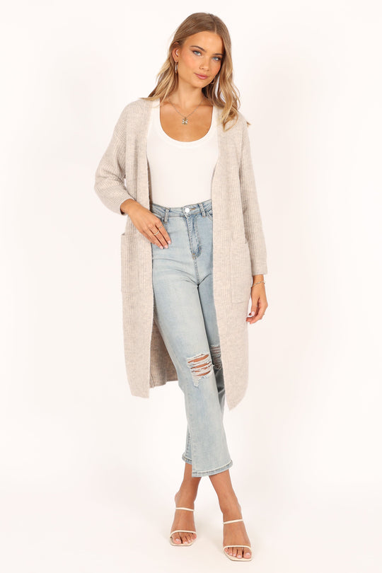 Deborah Cardigan Oatmeal Petal & Pup