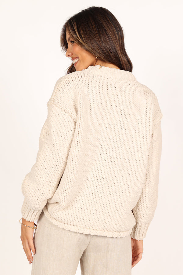 KNITWEAR @Debut Knit Sweater - Cream