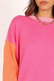 KNITWEAR @Greer Knit Sweater - Pink