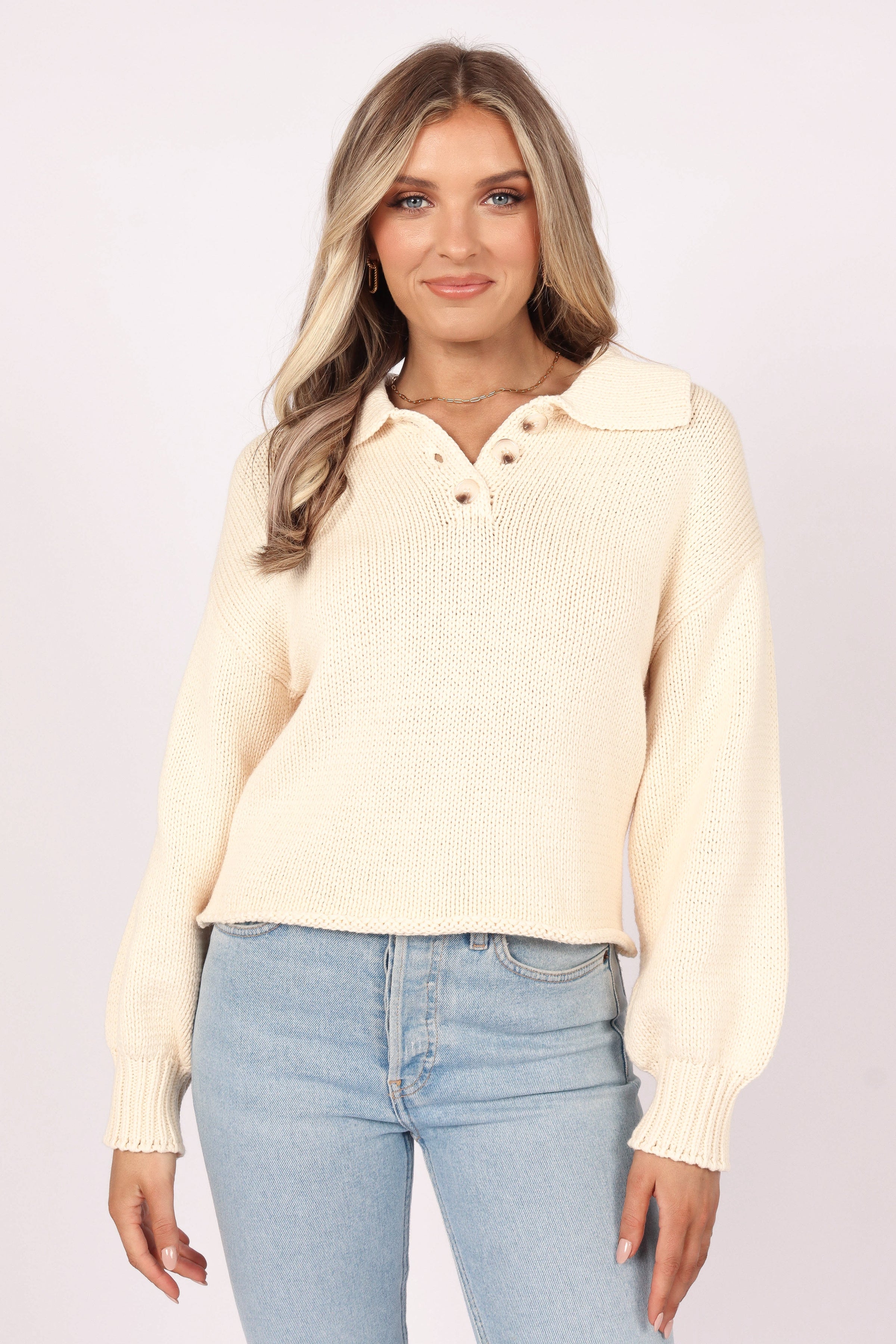 KNITWEAR Julia Knit Sweater - Cream