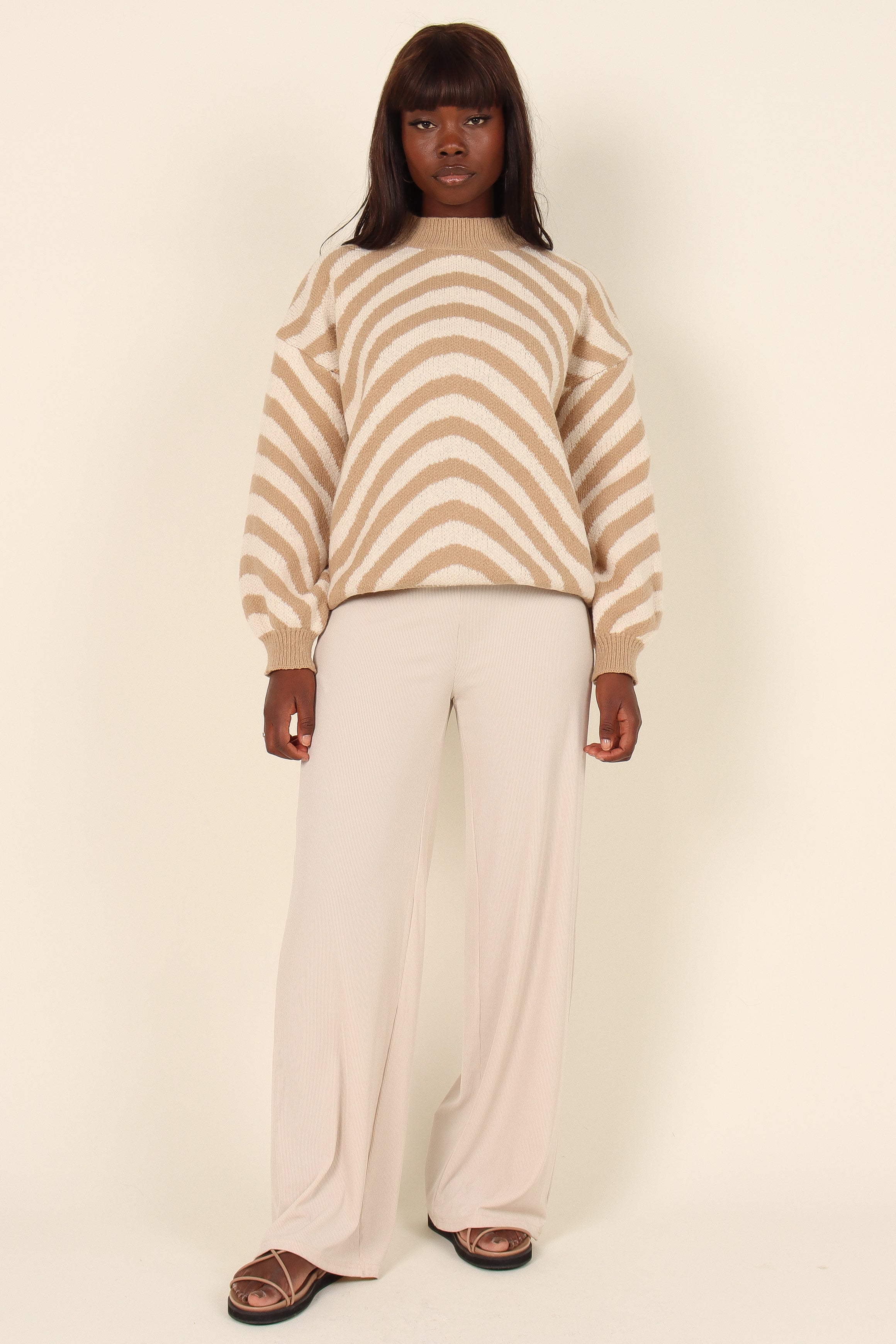 KNITWEAR Kendall Knit Sweater - Brown (waiting on bulk)