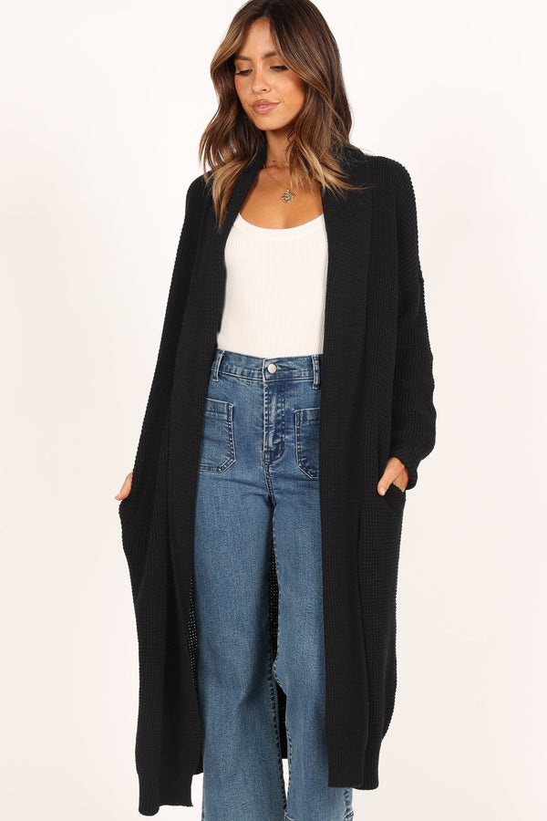 KNITWEAR @Leah Cardigan - Black