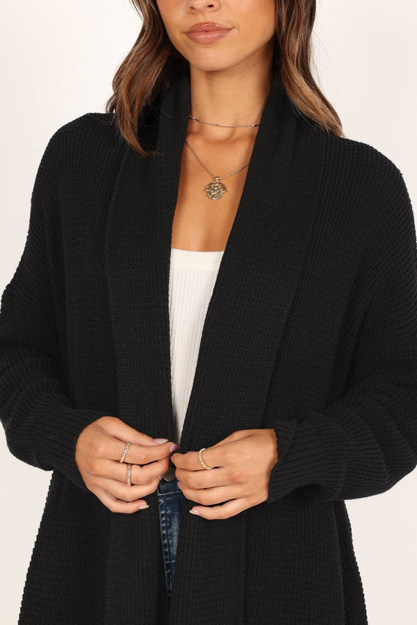 KNITWEAR @Leah Cardigan - Black