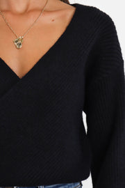 KNITWEAR @Lucy Knit Sweater - Black (waiting on bulk)