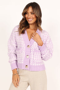 KNITWEAR @Selena Cardigan - Lilac