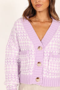 KNITWEAR @Selena Cardigan - Lilac