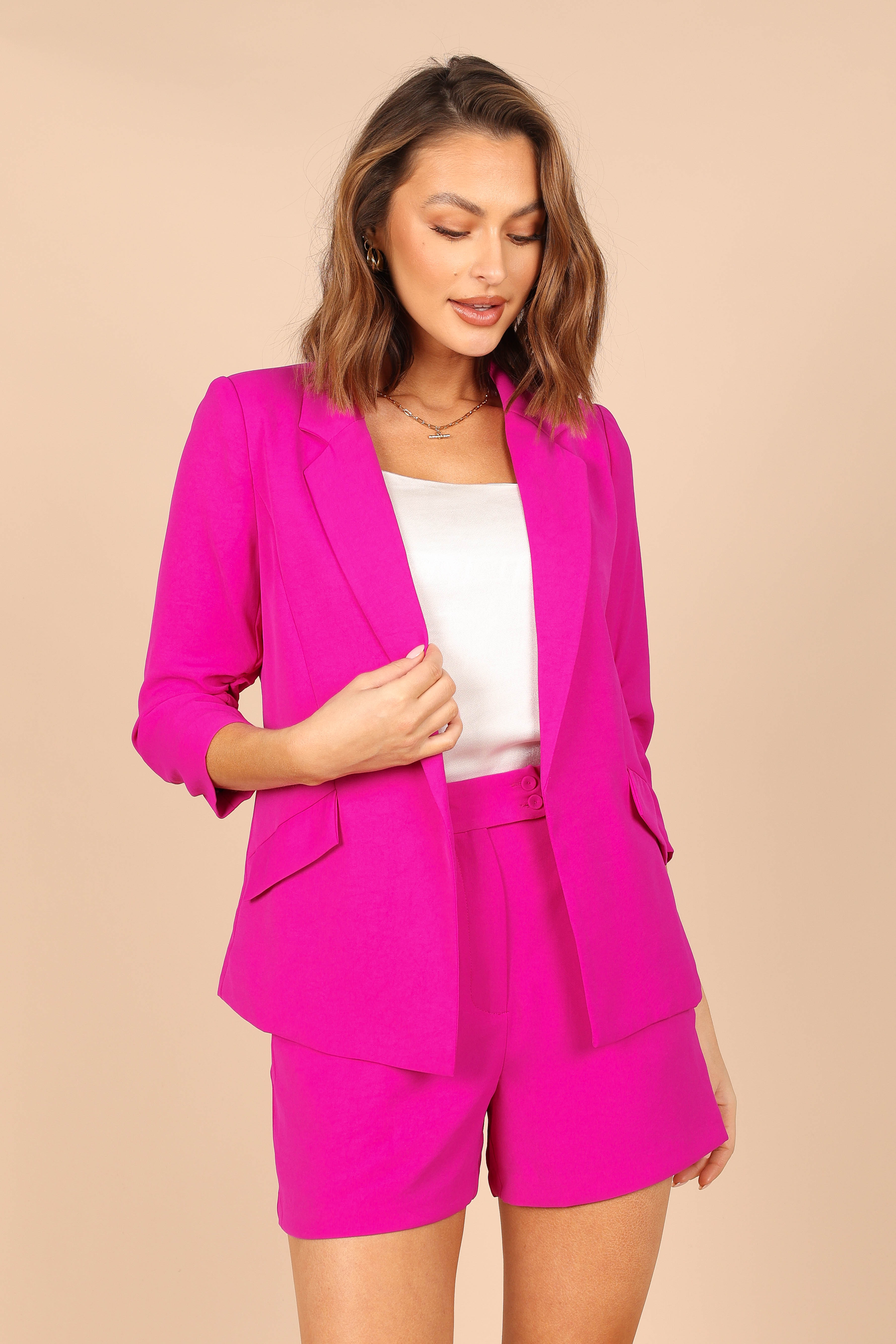OUTERWEAR @Audrey Blazer - Magenta