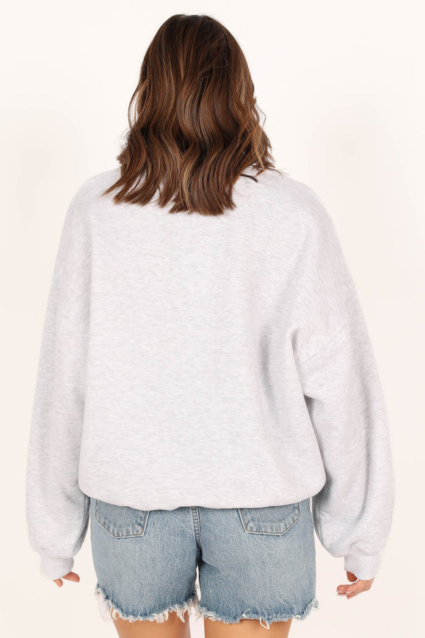 Outerwear @Beverly Hills Crewneck Sweatshirt - Light Grey