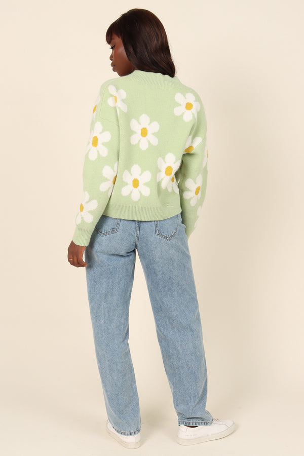 OUTERWEAR *Daisy Cardigan - Green (waiting on bulk)