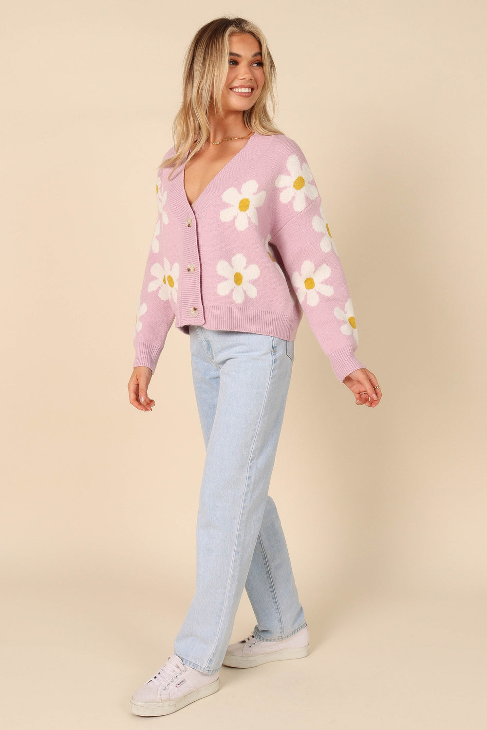 OUTERWEAR @Daisy Cardigan - Pink