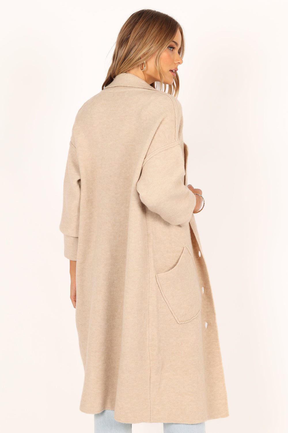 OUTERWEAR @Ivy Button Front Coatigan - Oatmeal (waiting on bulk)