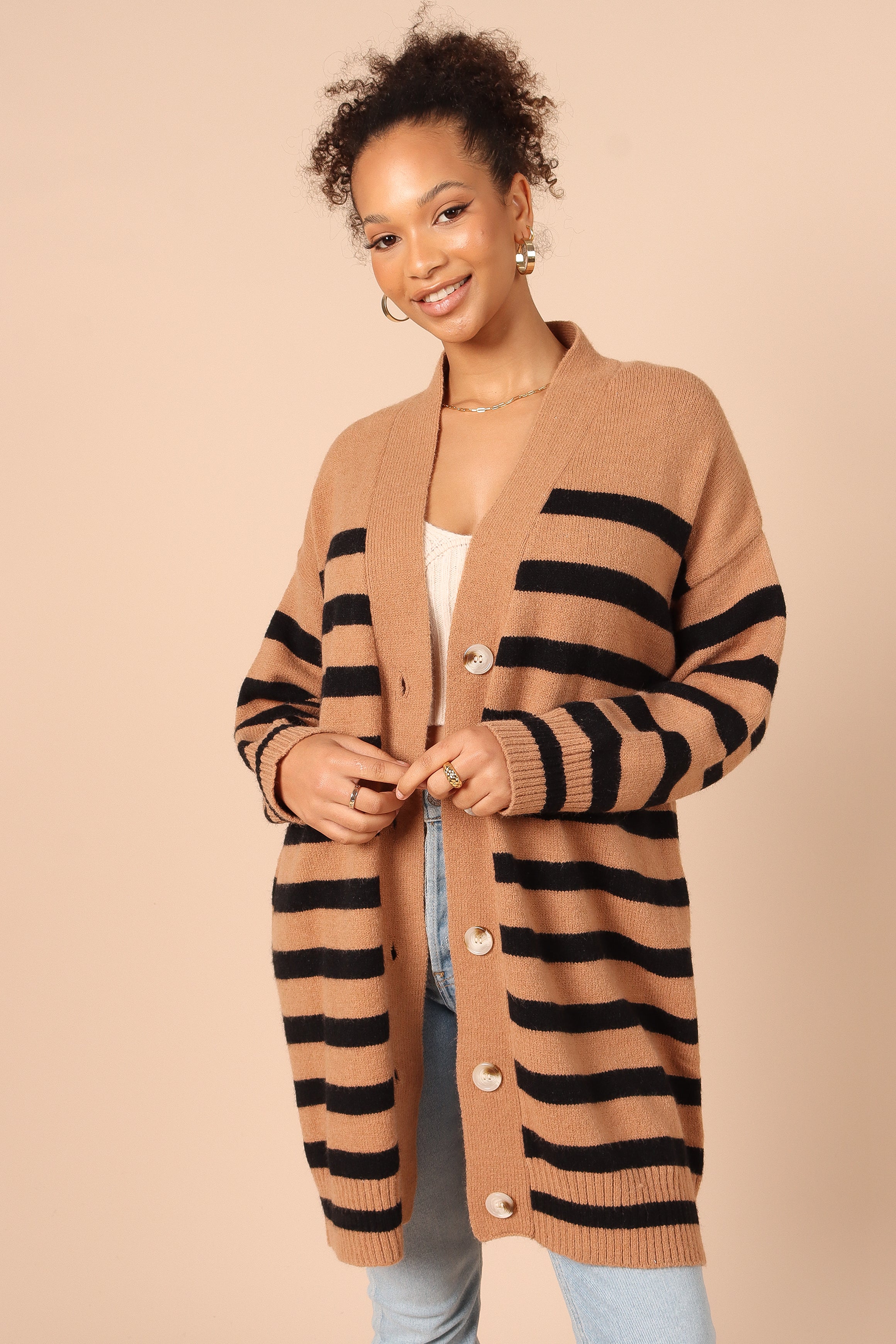 Gallery Cardigan Sweater - Tan