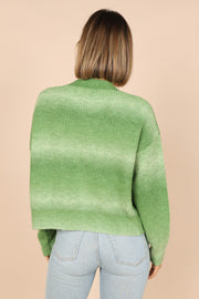 OUTERWEAR @Kelsey Cardigan Knit Sweater - Green