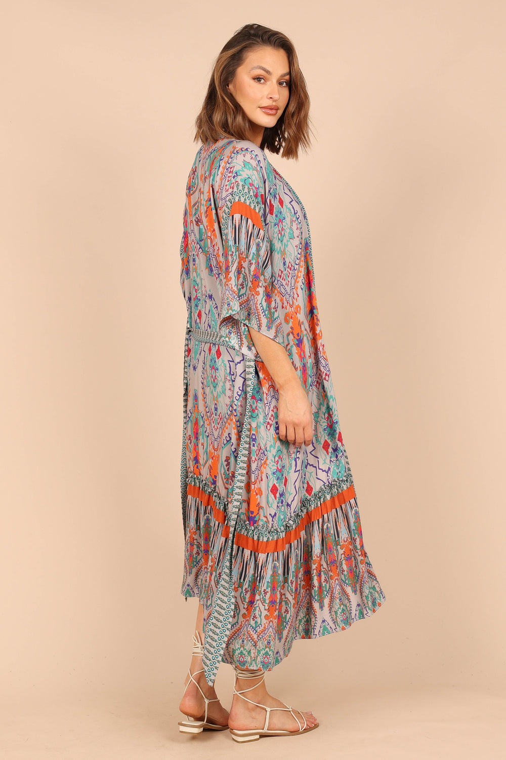OUTERWEAR @Leah Wrap Kimono - Multi Print