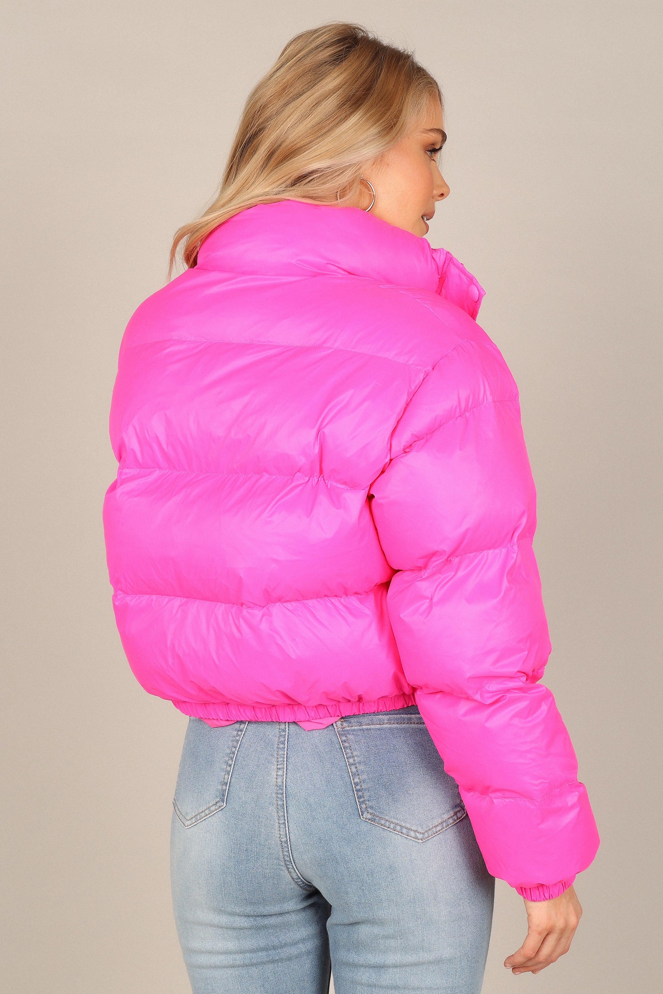 Outerwear @Lizzy Puffer Jacket - Hot Pink