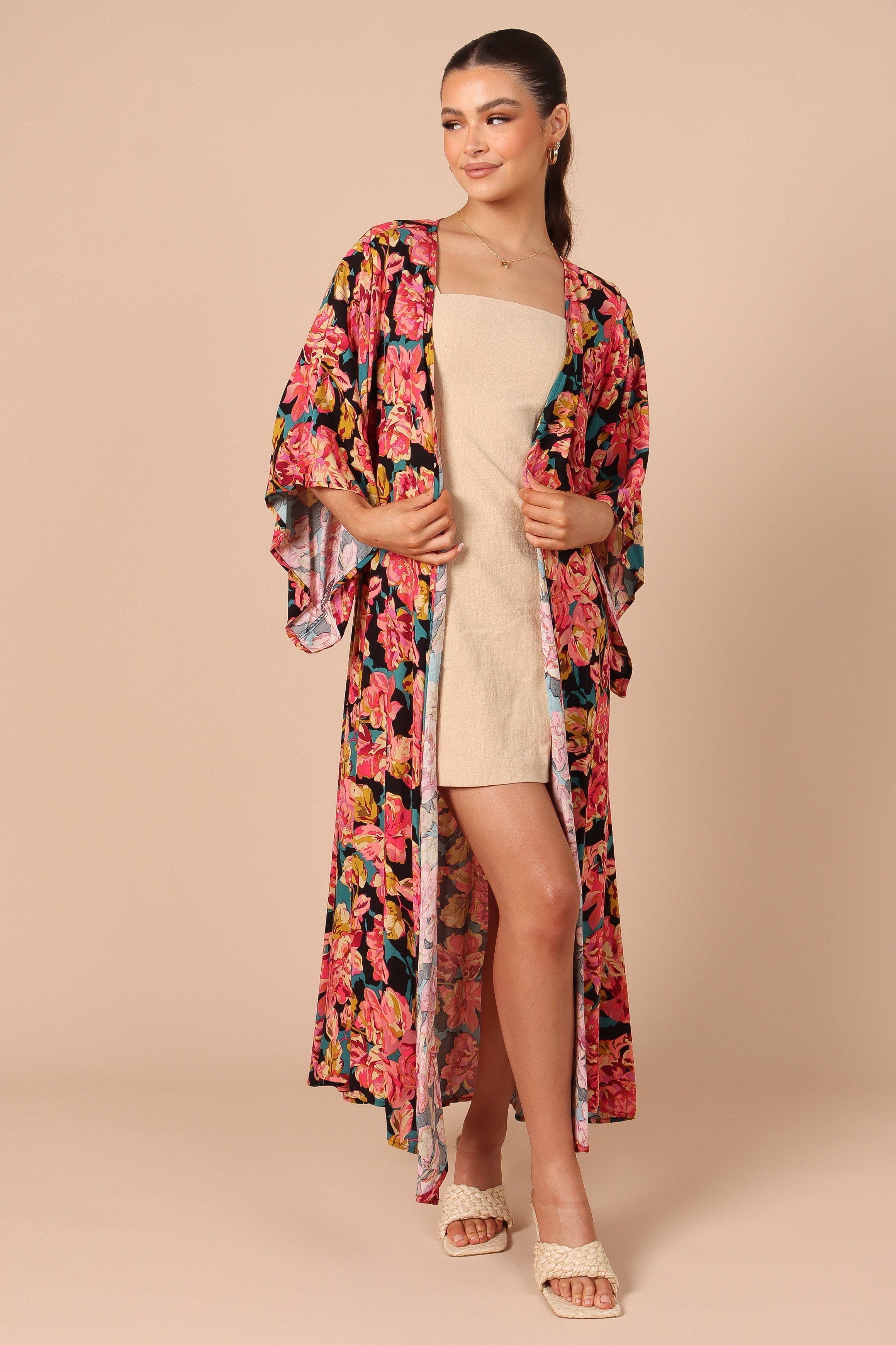 OUTERWEAR Mishka Kimono - Teal Floral